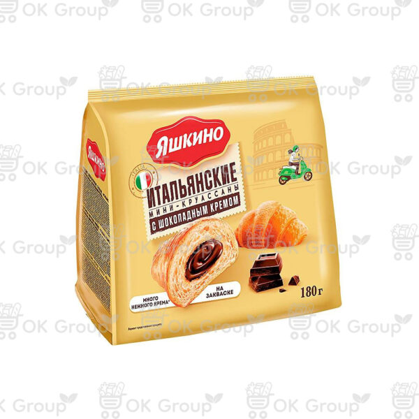 Мини-круассаны Яшкино с шоколадным кремом 180 гр.
