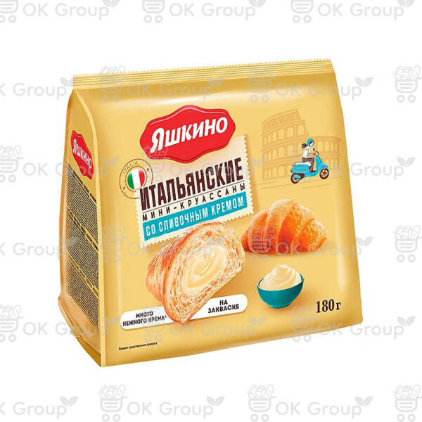Мини-круассаны Яшкино со сливочным кремом 180 гр.