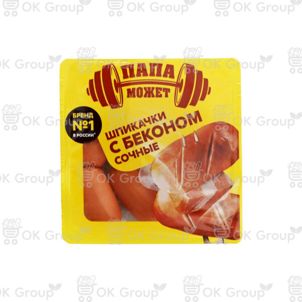 Шпикачки Папа может сочные с беконом 300 гр.
