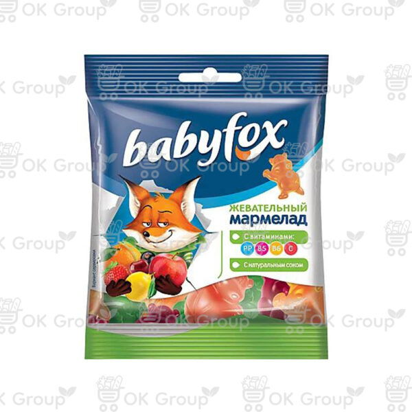 Мармелад BabyFox жевательный с соком ягод и фруктов 30 гр.