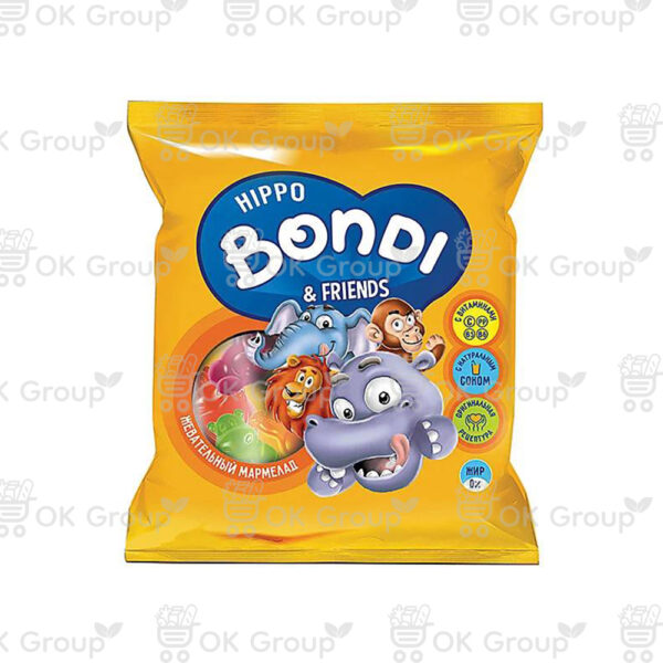 Мармелад HIPPO BONDI & FRIENDS жевательный с соком ягод и фруктов 70 гр.