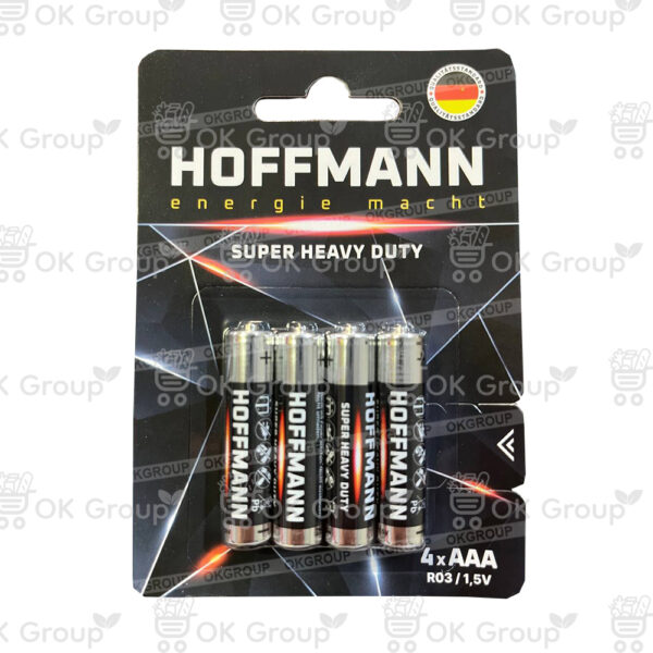 БАТАРЕЙКИ HOFFMANN SUPER HEAVY DUTY (ААА) 4 шт.в блистере