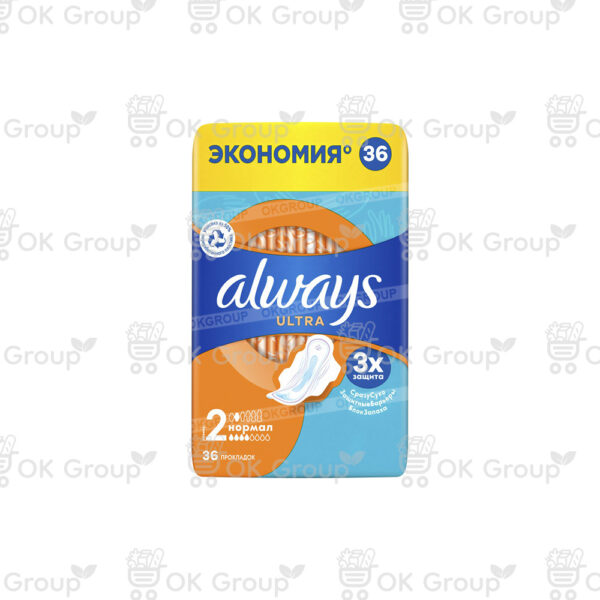 Прокладки ALWAYS Ultra гигиенические Normal Plus Quatro 36 шт.