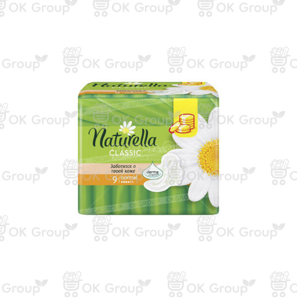 Прокладки NATURELLA Classic гигиенические ароматизированные с крылышками Camomile Normal Single 9 шт.