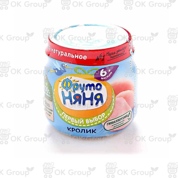 Пюре ФрутоНяня из мяса из мяса кролика 80 гр.