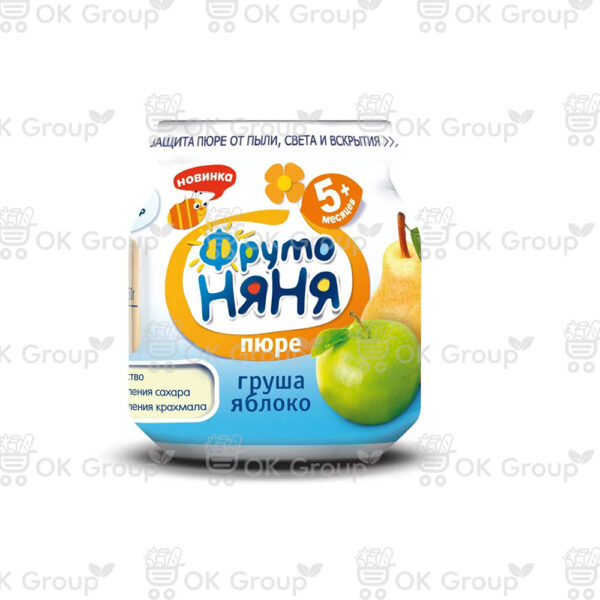Пюре ФрутоНяня из груш и яблок 100 гр.