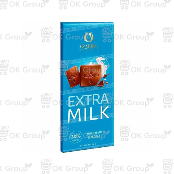 Молочный шоколад OZera Extra milk Haz 90 гр.