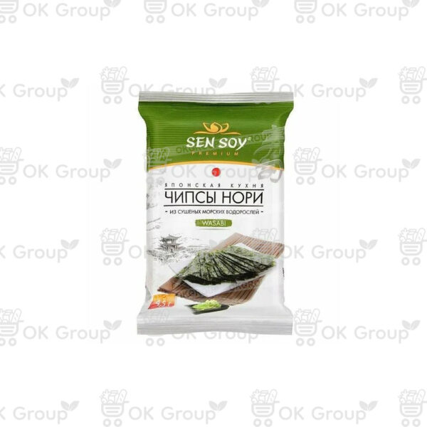 Чипсы Нори "Sensoy" из морской капусты Wasabi 4,5 гр.