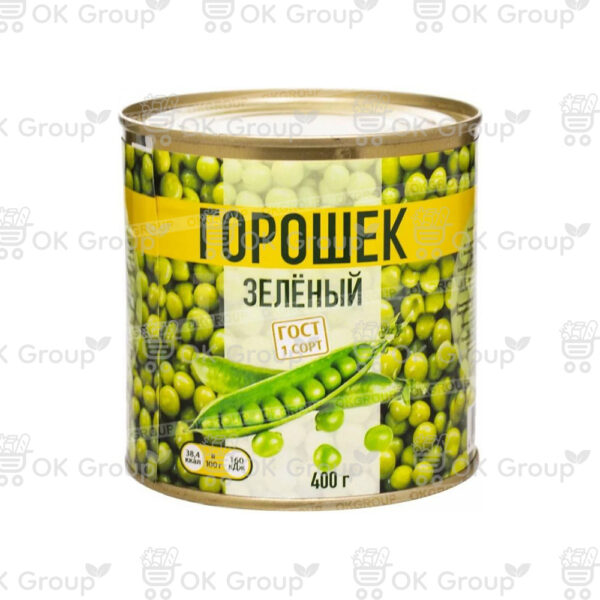 Зелёный горошек Штурвал ГОСТ в/с 400 гр.