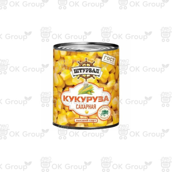 Кукуруза Штурвал сахарная ГОСТ в/с 400 гр.