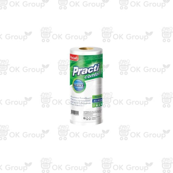 Тряпка Paclan Practi универсальная в рулоне COMFORТ 25х35 см. 70 шт.