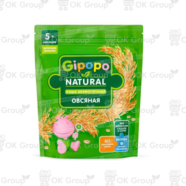 Каша GIPOPO сухая безмолочная Овсяная пауч 180 гр.