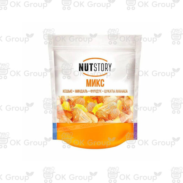 Орех Nut Story Микс кешью,миндаль,фундук,цедра ананаса 150 гр.