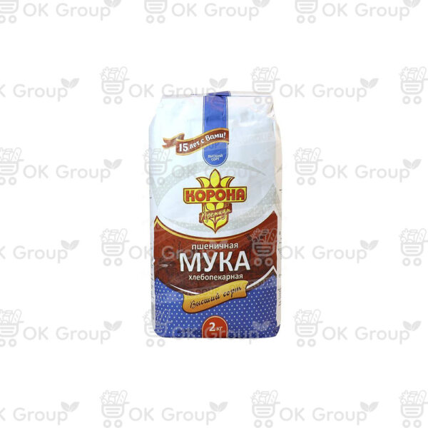 Мука КОРОНА пшеничная в/с 2 кг.