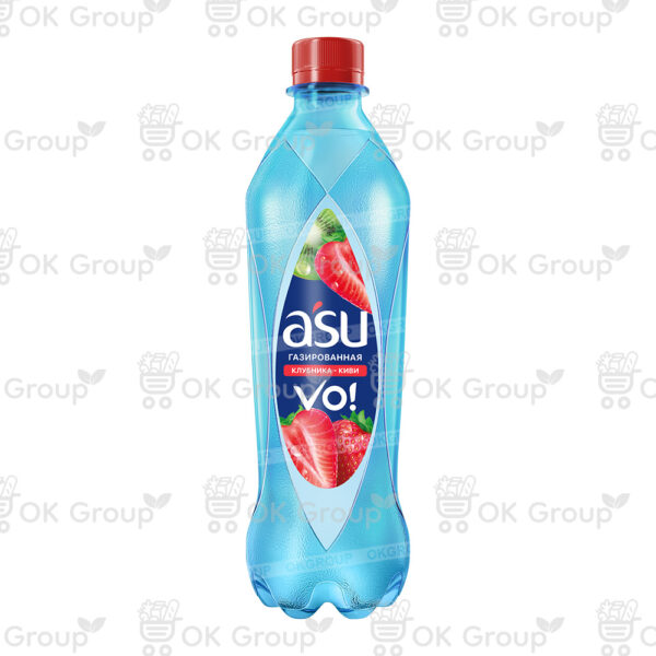 Вода A'SU VO! газированная со вкусом клубники-киви 0,5л.