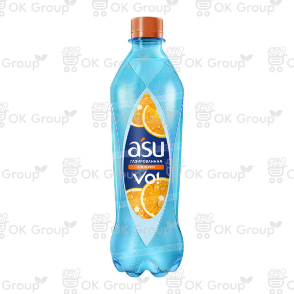 Вода A'SU VO! газированная со вкусом апельсина 1л.