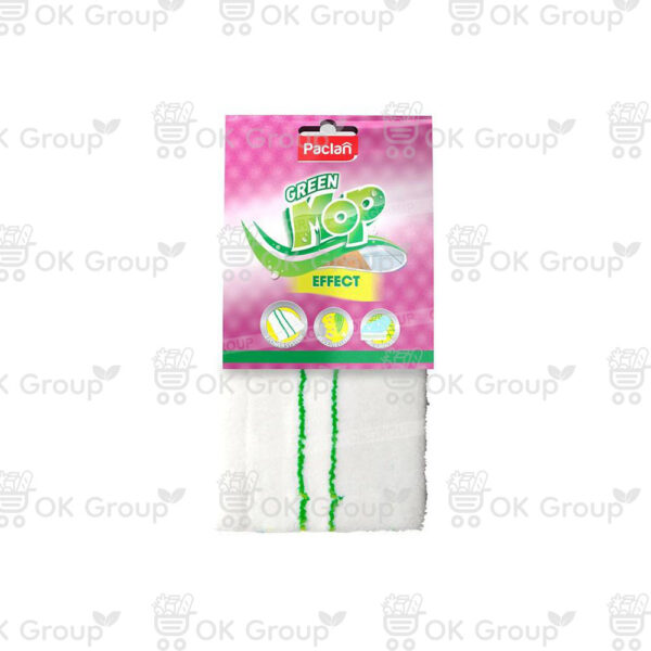 Насадка Paclan GREEN MOP плоская из микрофибры для швабры EFFECT