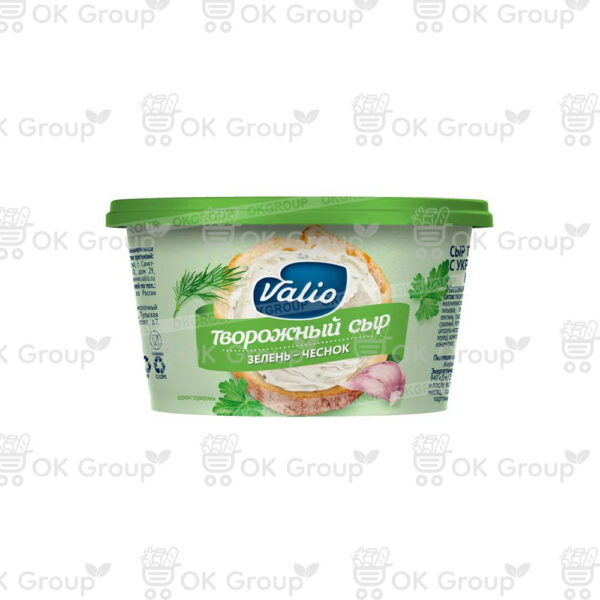 Сыр Valio творожный с чесноком 180 гр.