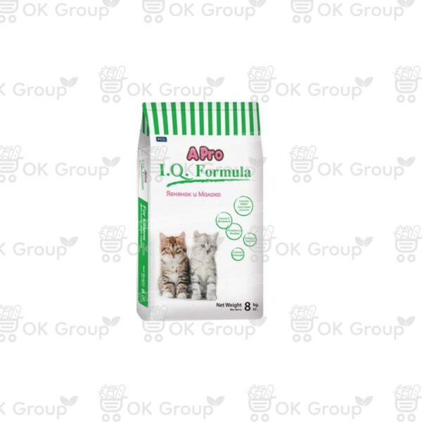 Корм APRO I.Q. FORMULA Корм для котят со вкусом ягненка и молока 8 кг.