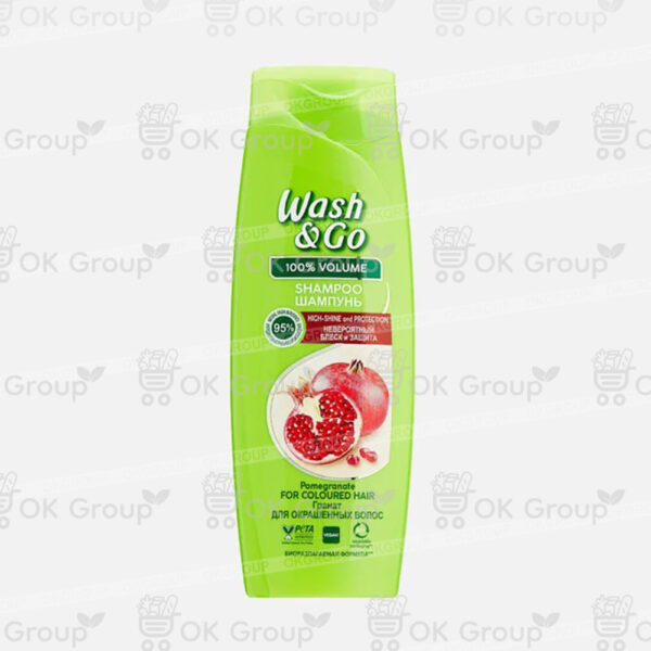 Шампунь Wash&Go с гранатом (для окрашенных волос)360 мл.