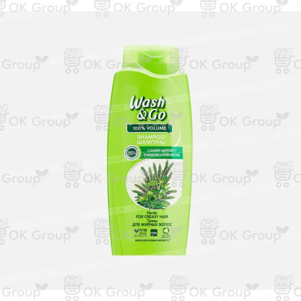 Шампунь Wash&Go с экстрактом трав (для жирных волос) 675 мл.