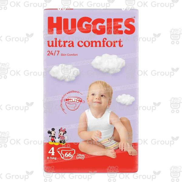 Подгузники Huggies Ultra Comfort Mega 4 Girl (8-14 кг.) 66 шт.