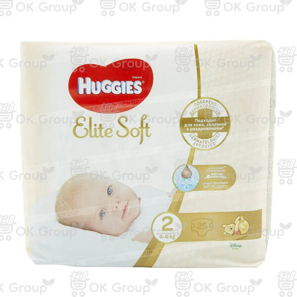 Подгузники Huggies Elite Soft 2 (4-6 кг.) 20 шт.